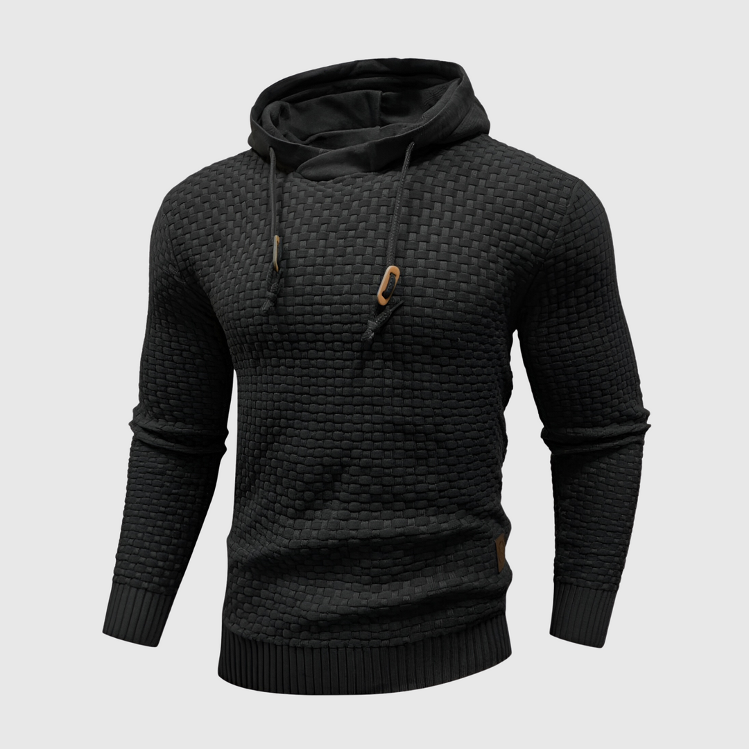 Luksusowa bluza z kapturem - UrbanEdge-Czarny-S-Trend Polska