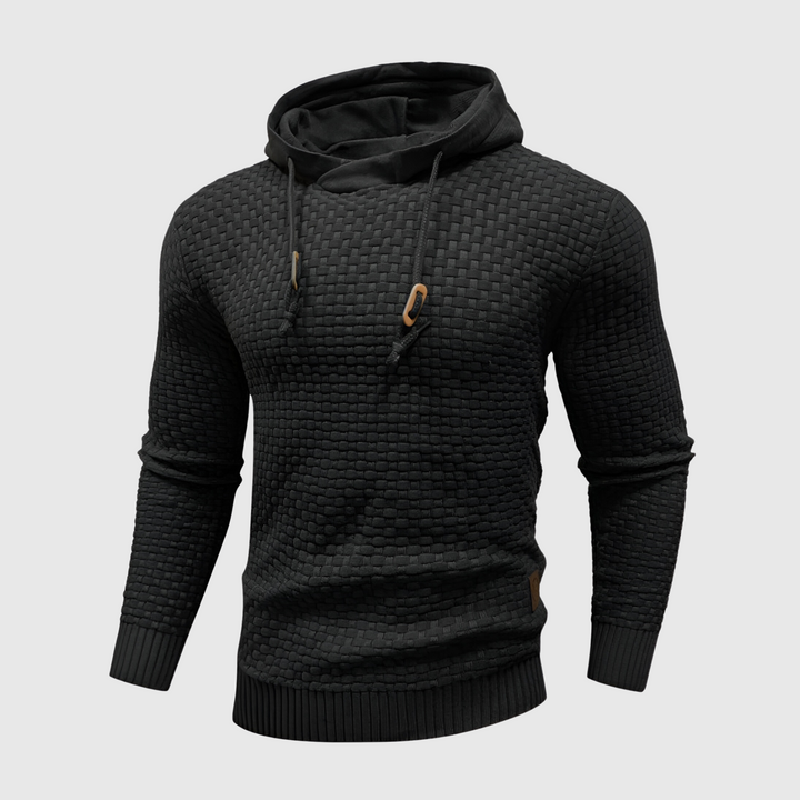Luksusowa bluza z kapturem - UrbanEdge-Czarny-S-Trend Polska