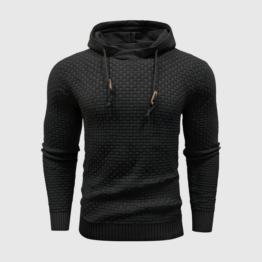 Luksusowa bluza z kapturem - UrbanEdge-Czarny-S-Trend Polska