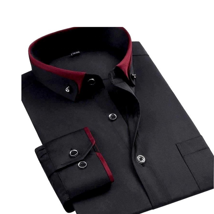 Luksusowa koszula z długim rękawem - Prestige-Czarny-XS-Trend Polska