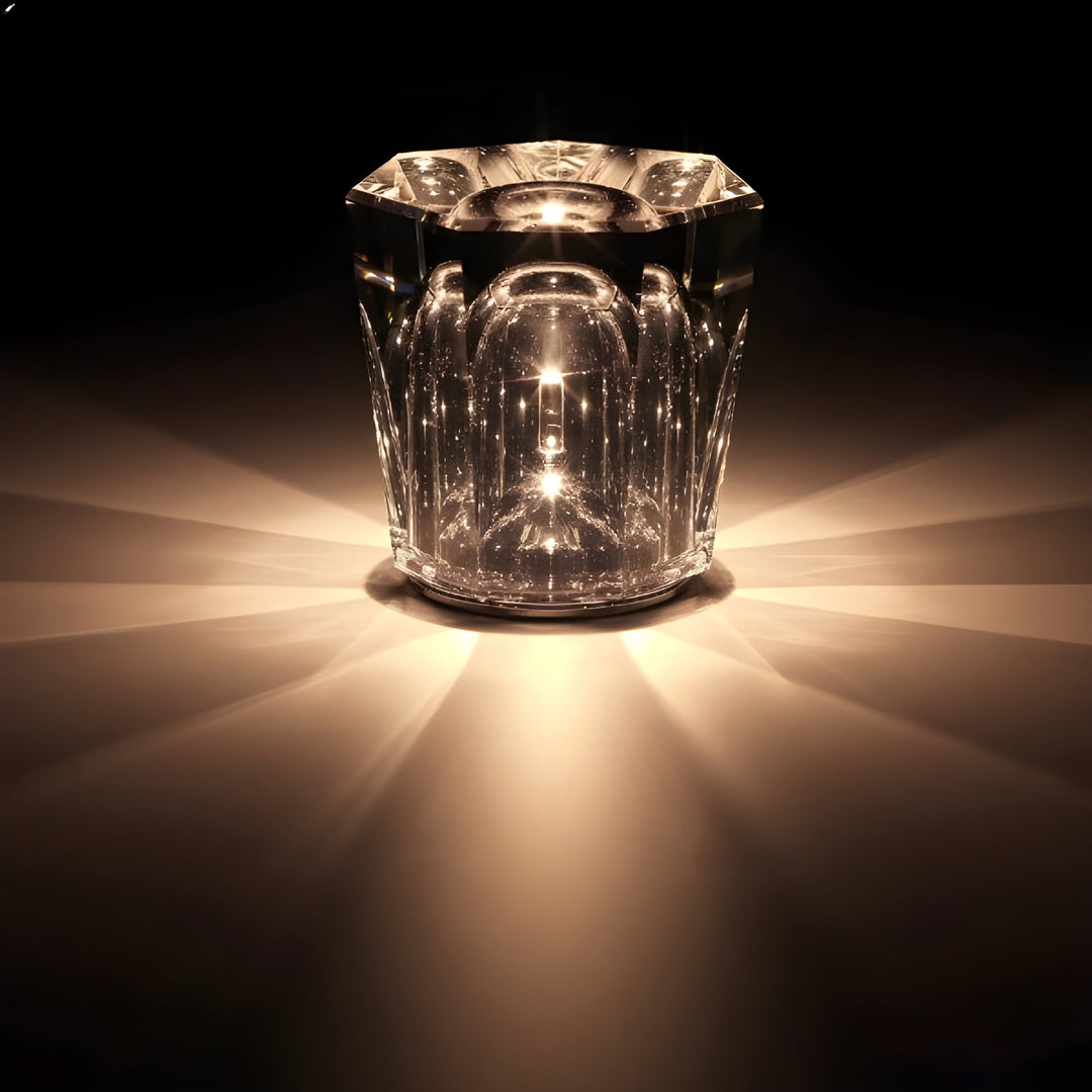 Luksusowa Ładowalna Lampa Stołowa Kryształowa Diament - Lumière Diament-Decrux-Trend Polska