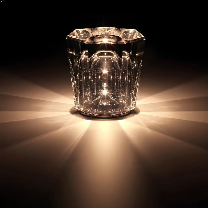 Luksusowa Ładowalna Lampa Stołowa Kryształowa Diament - Lumière Diament-Decrux-Trend Polska