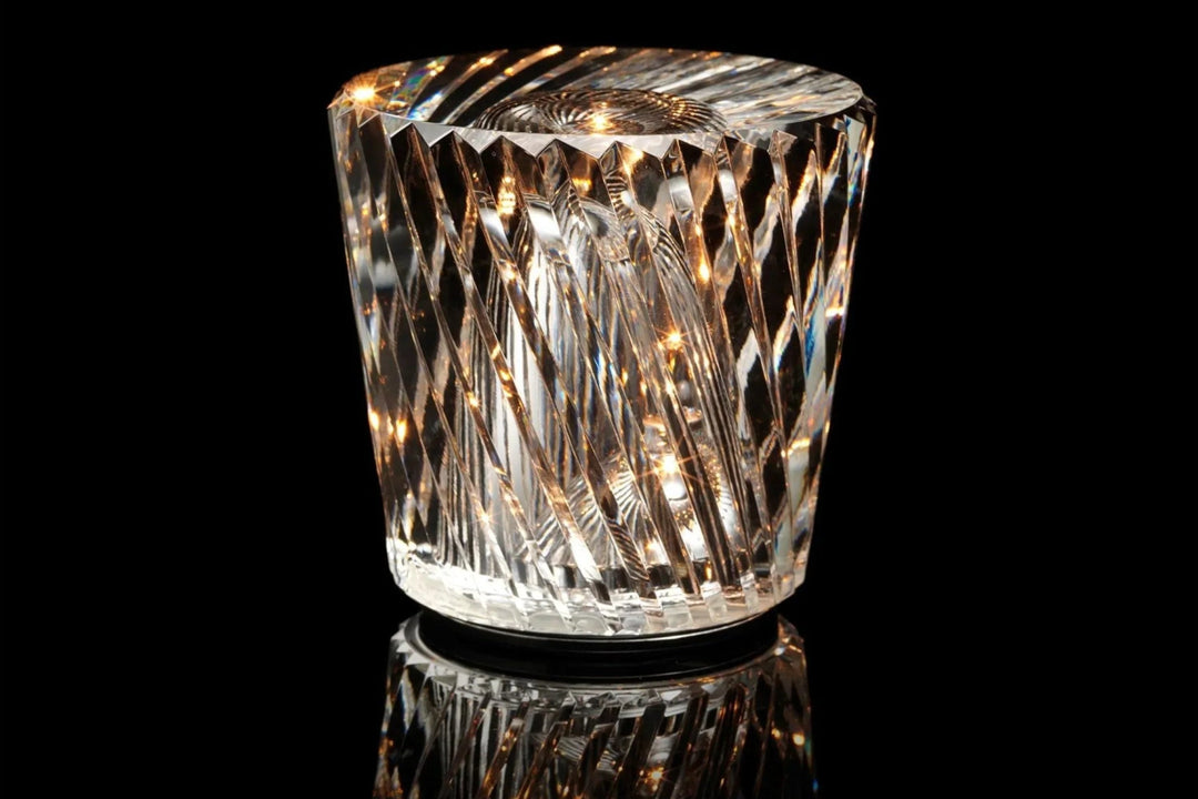 Luksusowa Ładowalna Lampa Stołowa Kryształowa Diament - Lumière Diament-Acrux-Trend Polska