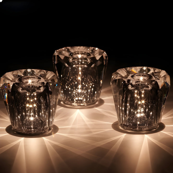 Luksusowa Ładowalna Lampa Stołowa Kryształowa Diament - Lumière Diament-Acrux-Trend Polska