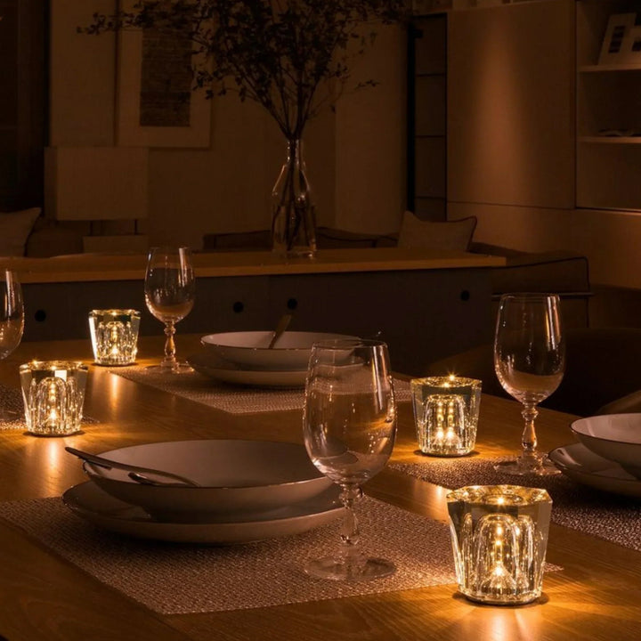Luksusowa Ładowalna Lampa Stołowa Kryształowa Diament - Lumière Diament-Acrux-Trend Polska