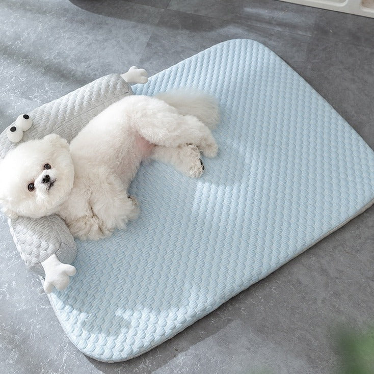 Luksusowa mata chłodząca dla psów - ChillOut-Niebieski-S (45x35cm)-Trend Polska