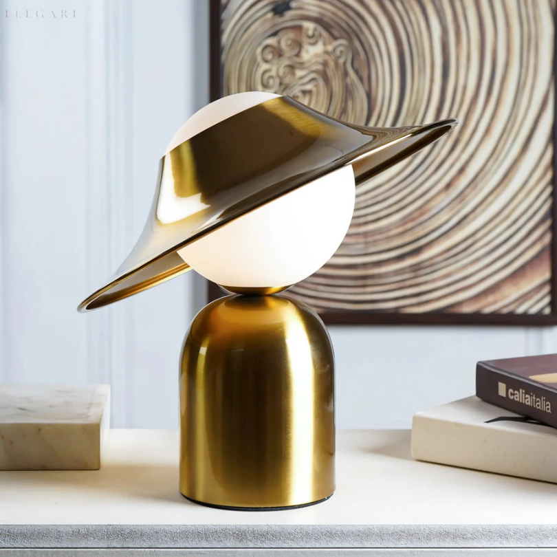 Luksusowa Metalowa Lampa Stołowa - GoldAura-Trend Polska