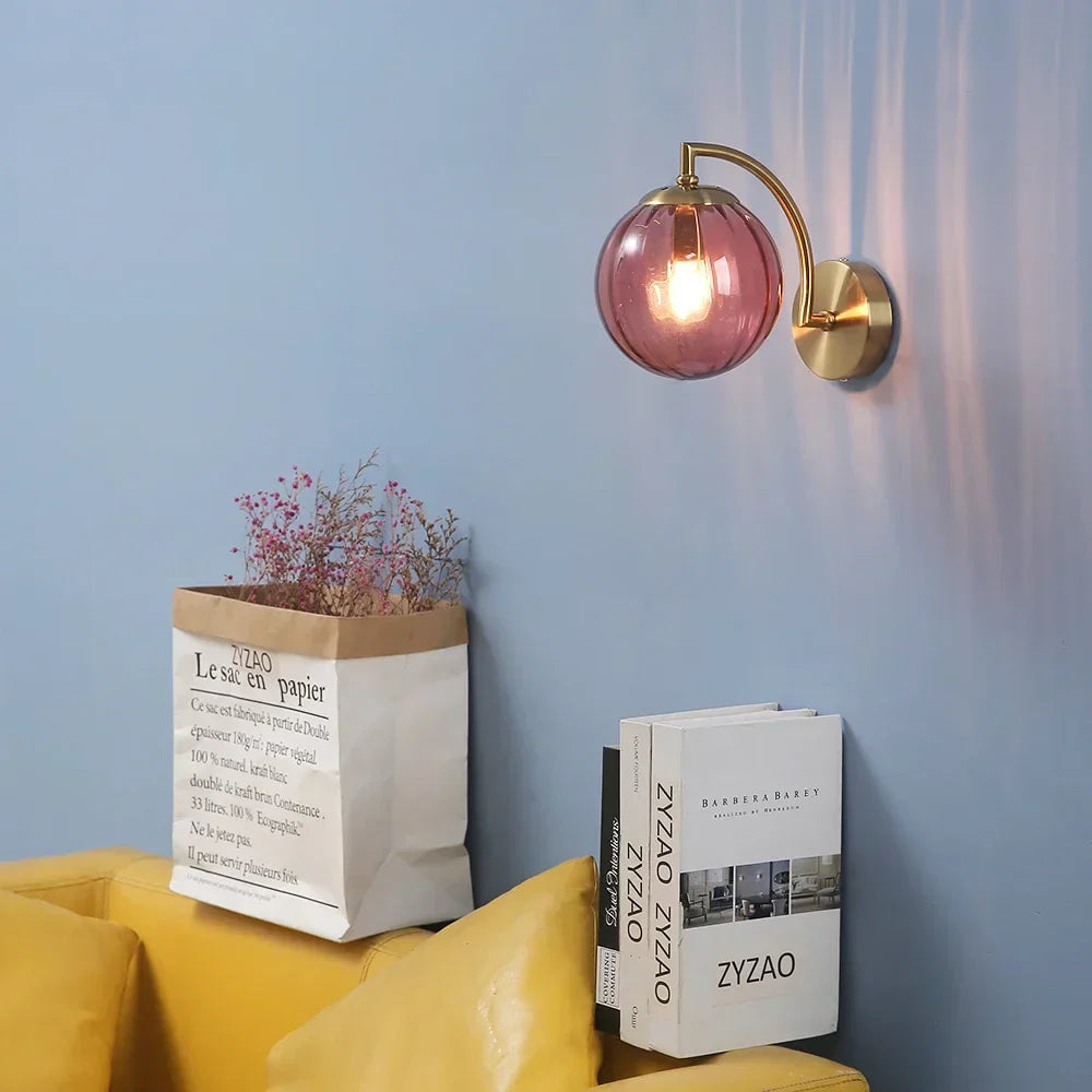 Luksusowa nowoczesna lampa ścienna ze szkła - CrystalGlow-Kawa-Trend Polska