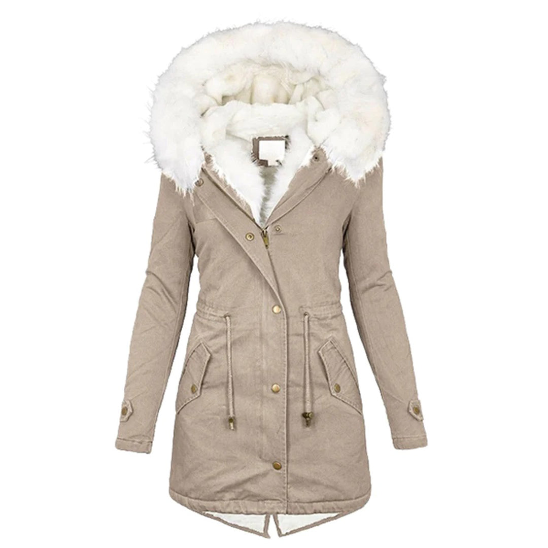 Luksusowa ocieplana kurtka zimowa dla kobiet - Elena-Khaki-S-Trend Polska