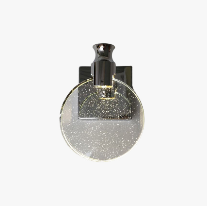 Luksusowa Okrągła Kryształowa Lampa Ścienna – Celestia-Złoto-Ciepłe światło-13cm-Trend Polska
