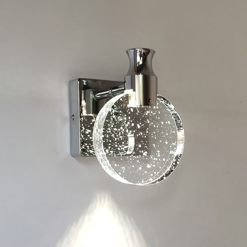 Luksusowa Okrągła Kryształowa Lampa Ścienna – Celestia-Złoto-Ciepłe światło-13cm-Trend Polska