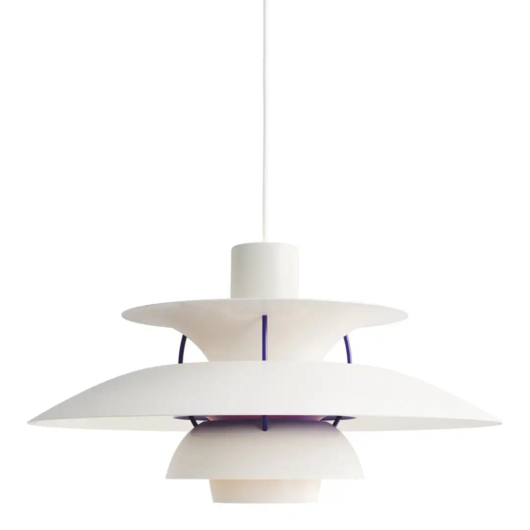 Luksusowa Okrągła Lampa Sufitowa - AeroLux-Białe/fioletowe-30 cm-Trend Polska