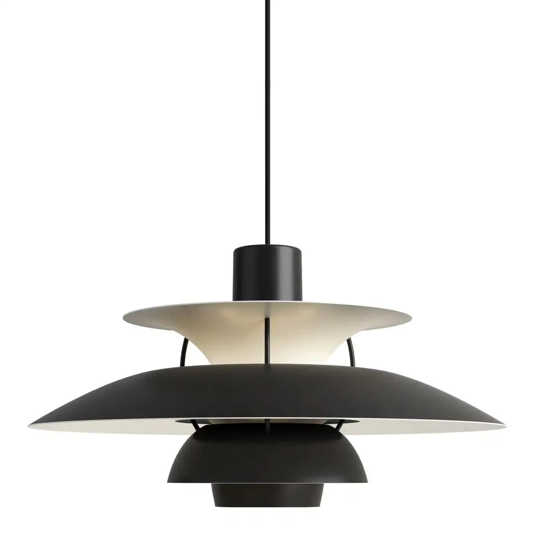 Luksusowa Okrągła Lampa Sufitowa - AeroLux-Czarny-30 cm-Trend Polska