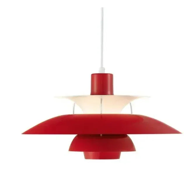 Luksusowa Okrągła Lampa Sufitowa - AeroLux-Czerwony-30 cm-Trend Polska