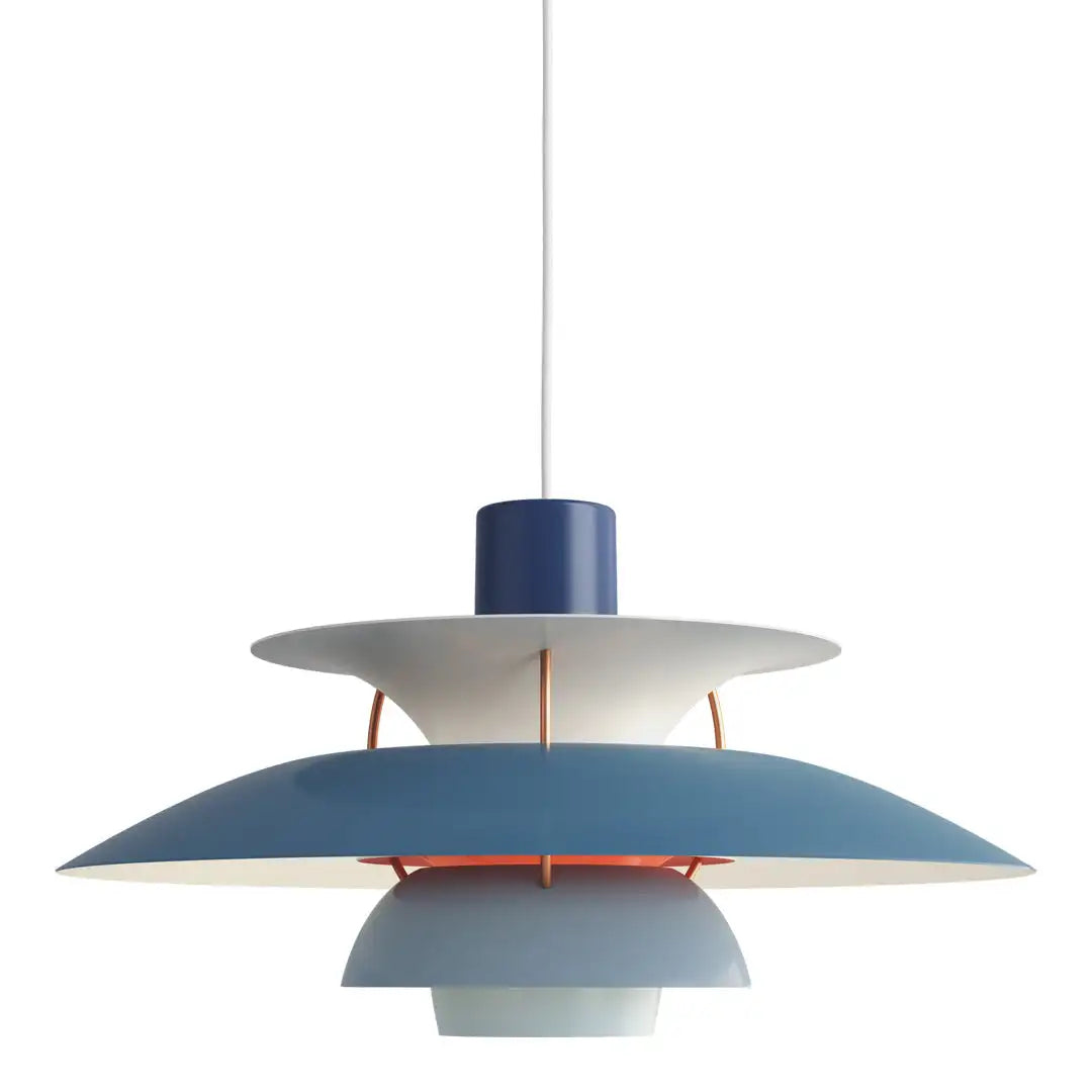 Luksusowa Okrągła Lampa Sufitowa - AeroLux-Niebieski-30 cm-Trend Polska