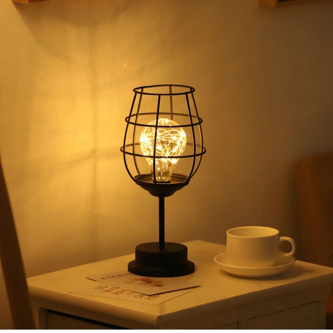 Luksusowa regulowana lampa stołowa - EleganceGlow-Kieliszek wina-Trend Polska