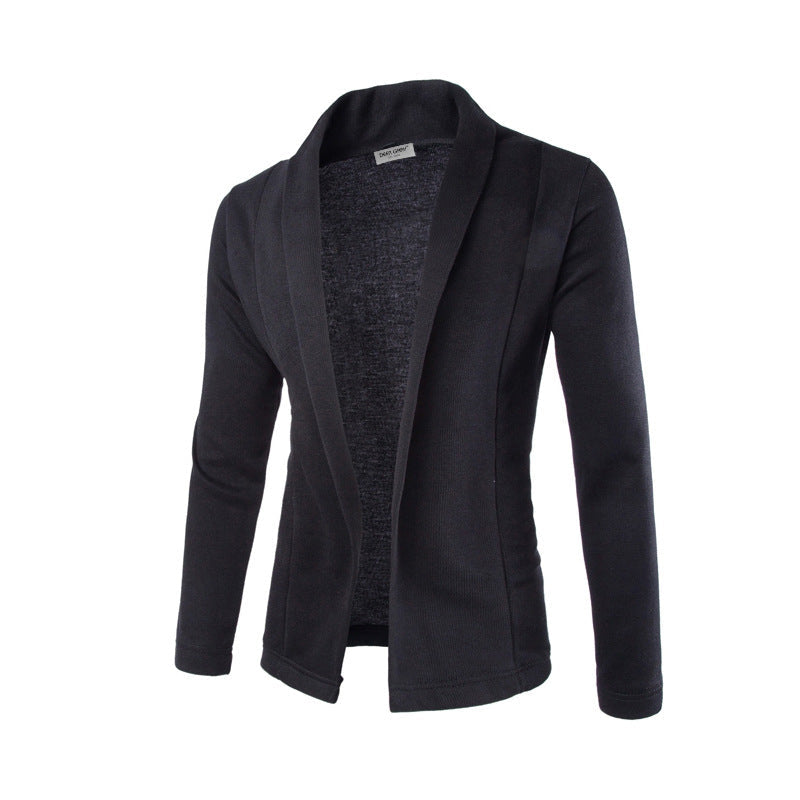 Luksusowa slim-fit stretch marynarka męska - Dominic-Czarny-XS-Trend Polska
