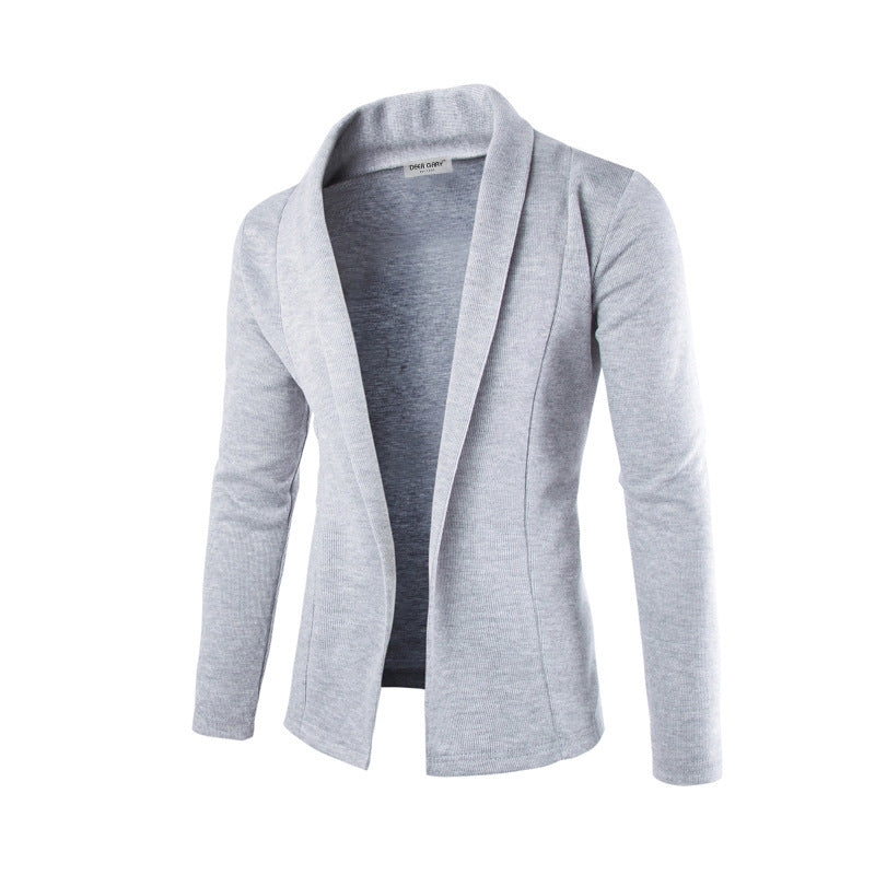 Luksusowa slim-fit stretch marynarka męska - Dominic-Szary-XS-Trend Polska