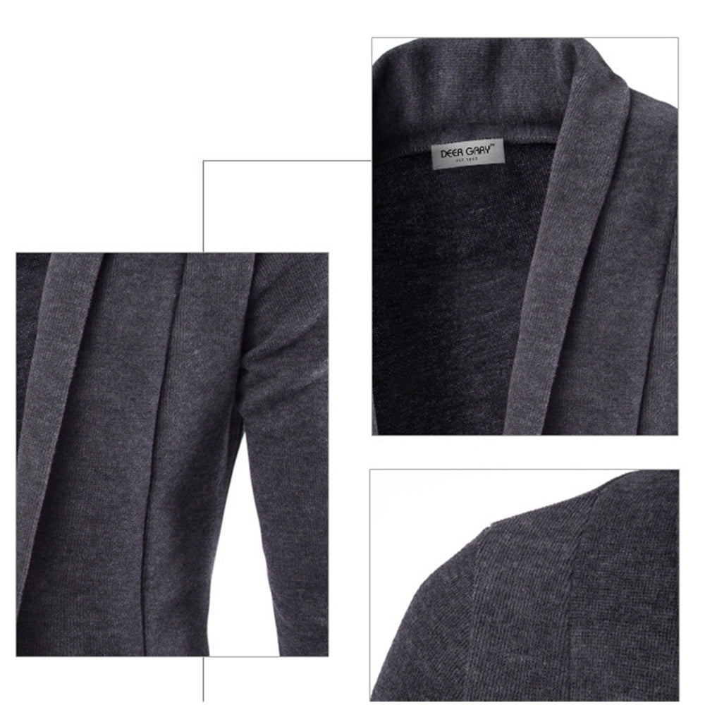 Luksusowa slim-fit stretch marynarka męska - Dominic-Czarny-XS-Trend Polska