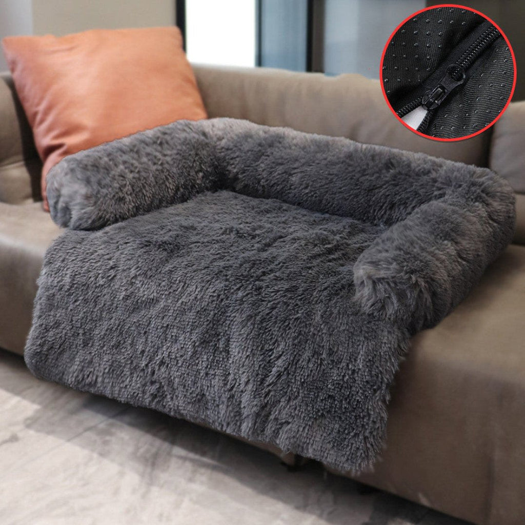 Luksusowa sofa dla psa - PawLounge-ciemnoszary-S (90x75x15 cm)-Nie można prać-Trend Polska