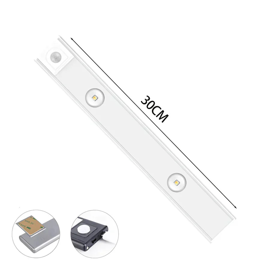 Luksusowe Bezprzewodowe Oświetlenie LED do Szafy - LumiLux-30 cm-Czarny-Trend Polska