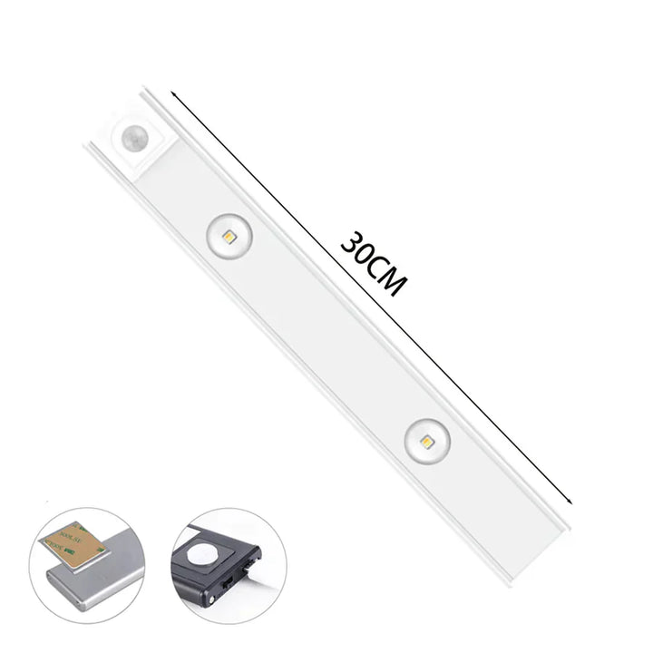 Luksusowe Bezprzewodowe Oświetlenie LED do Szafy - LumiLux-30 cm-Czarny-Trend Polska