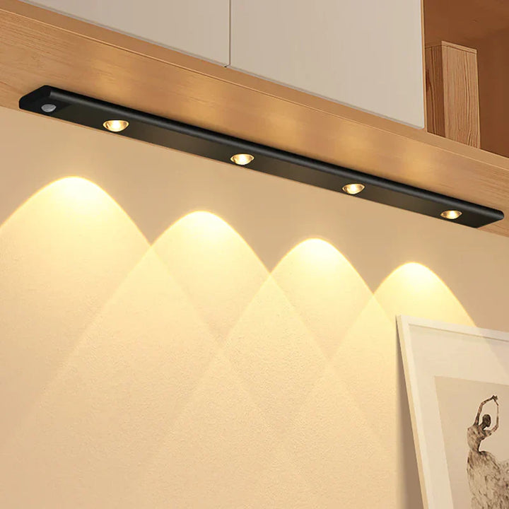 Luksusowe Bezprzewodowe Oświetlenie LED do Szafy - LumiLux-30 cm-Czarny-Trend Polska