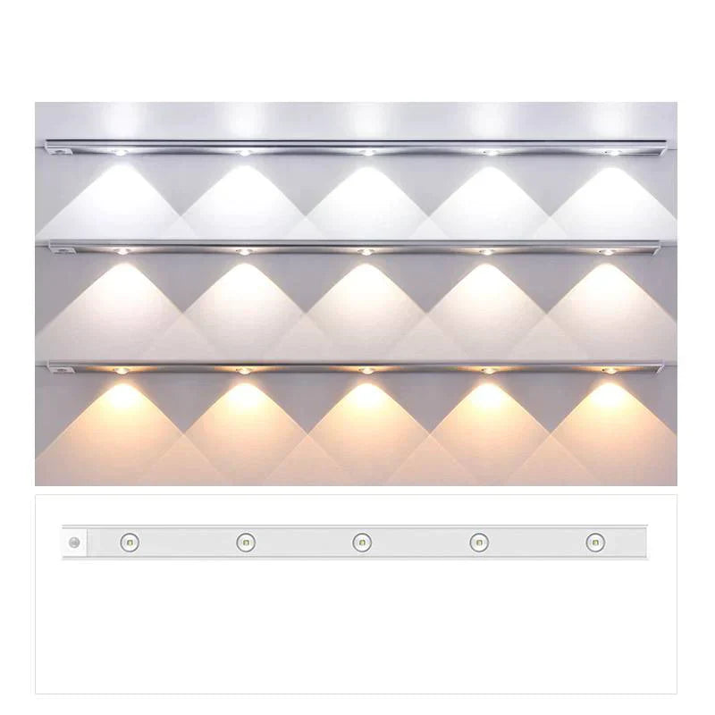 Luksusowe Bezprzewodowe Oświetlenie LED do Szafy - LumiLux-30 cm-Czarny-Trend Polska