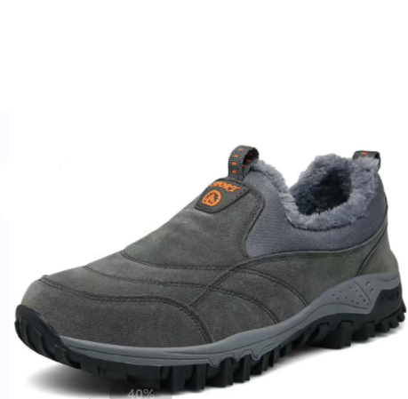 Luksusowe ergonomiczne męskie mokasyny - Elias Comfort Fit-Szare wykończenie-37-Trend Polska