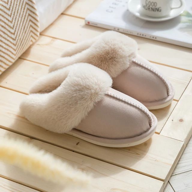 Luksusowe fałszywe zamszowe kapcie dla kobiet - Celine-Khaki-36-37 (34-35)-Trend Polska
