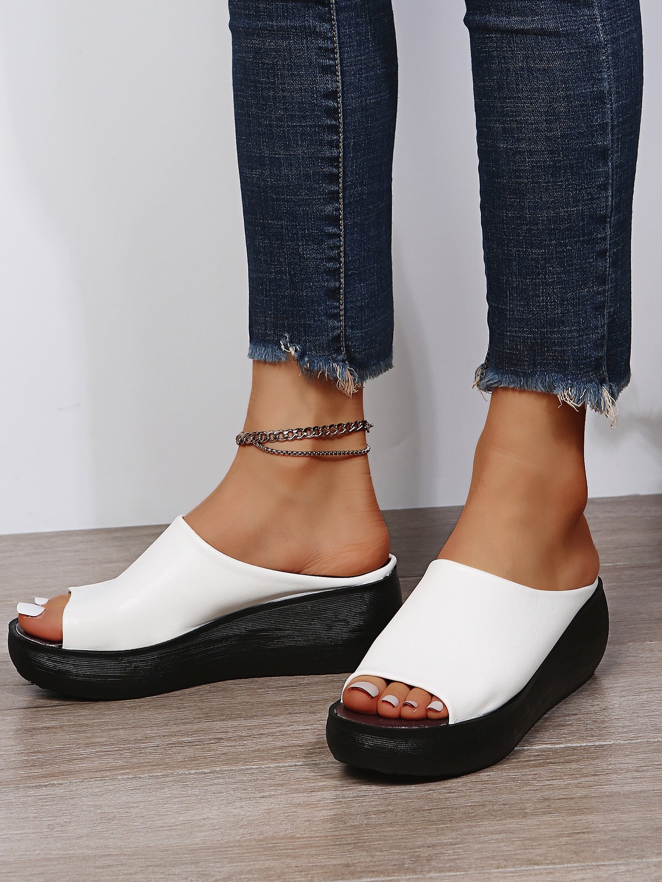 Luksusowe kapcie komfortowe z ergonomicznym designem – Seraphina-Biały-35-Trend Polska