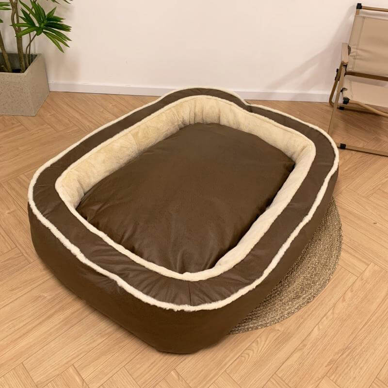 Luksusowe łóżko dla psa z zdejmowanym pokrowcem - CozyPaw™-ciemnoniebieski-S-Trend Polska