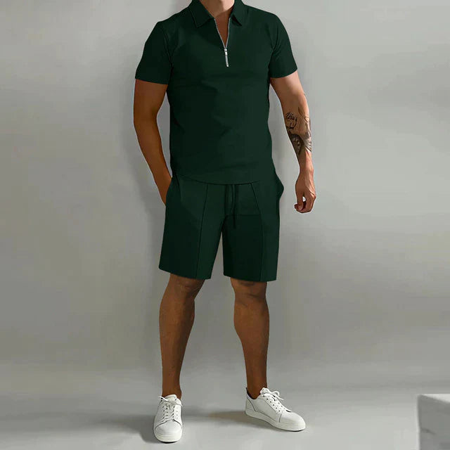 Luksusowe męskie szorty letnie - Matteo-Czarny-S-Trend Polska