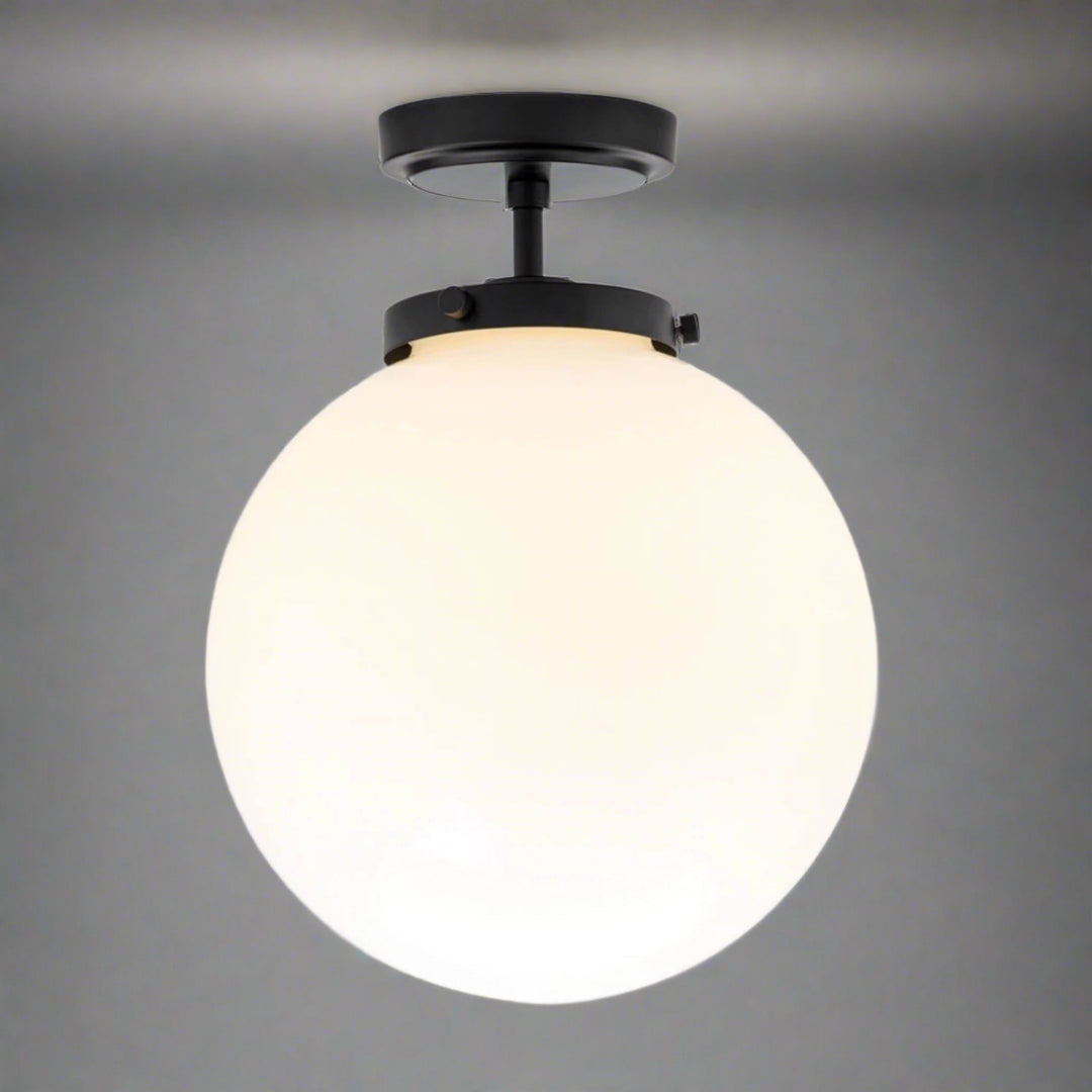 Luksusowe Okrągłe Oświetlenie Sufitowe - LumiSphere-Czarny-Trend Polska