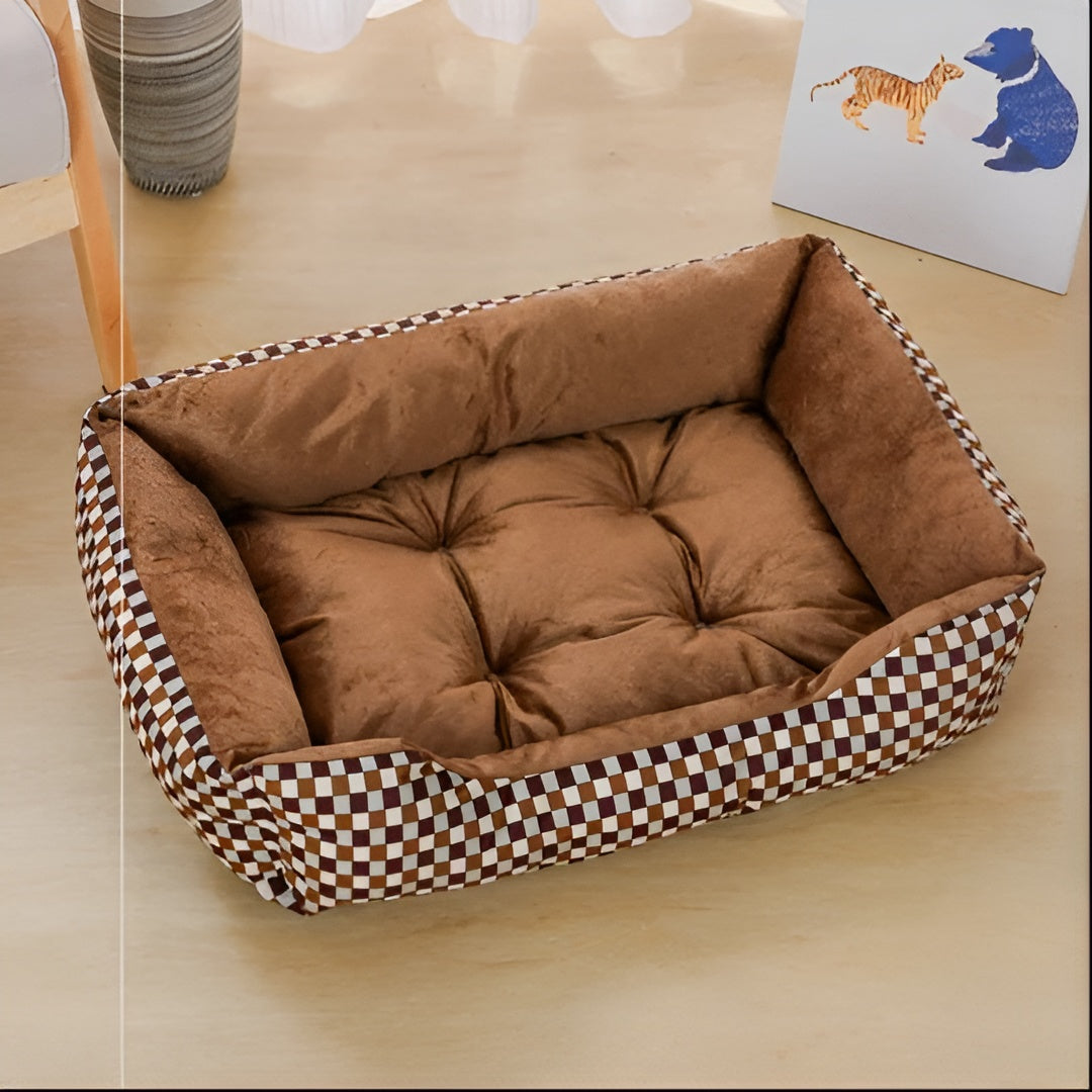 Luksusowe ortopedyczne łóżko dla zwierząt PlushNest-Okno-XS(40cm X 30cm)-Trend Polska