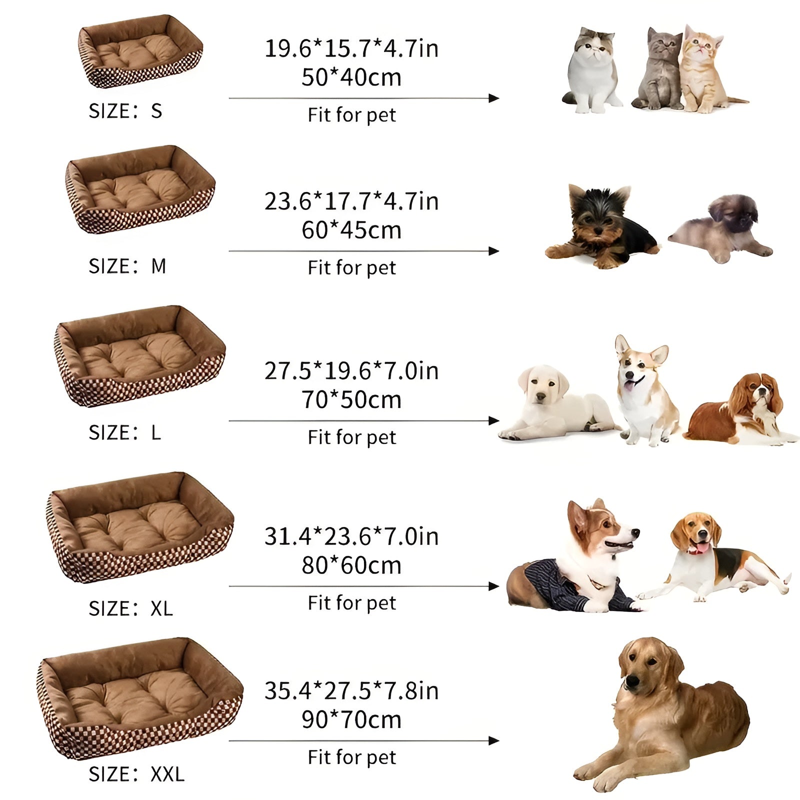 Luksusowe ortopedyczne łóżko dla zwierząt PlushNest-Czerwony-XS(40cm X 30cm)-Trend Polska