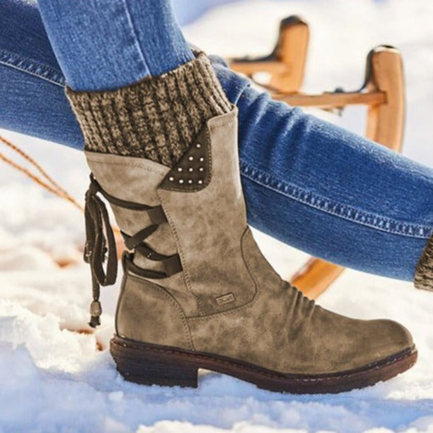 Luksusowe Skórzane Buty - Claire-Brązowy-35-Trend Polska