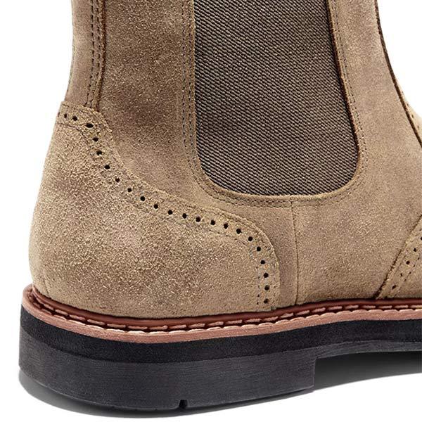 Luksusowe Trendy Męskie Botki Chelsea - James-Khaki-39-Trend Polska