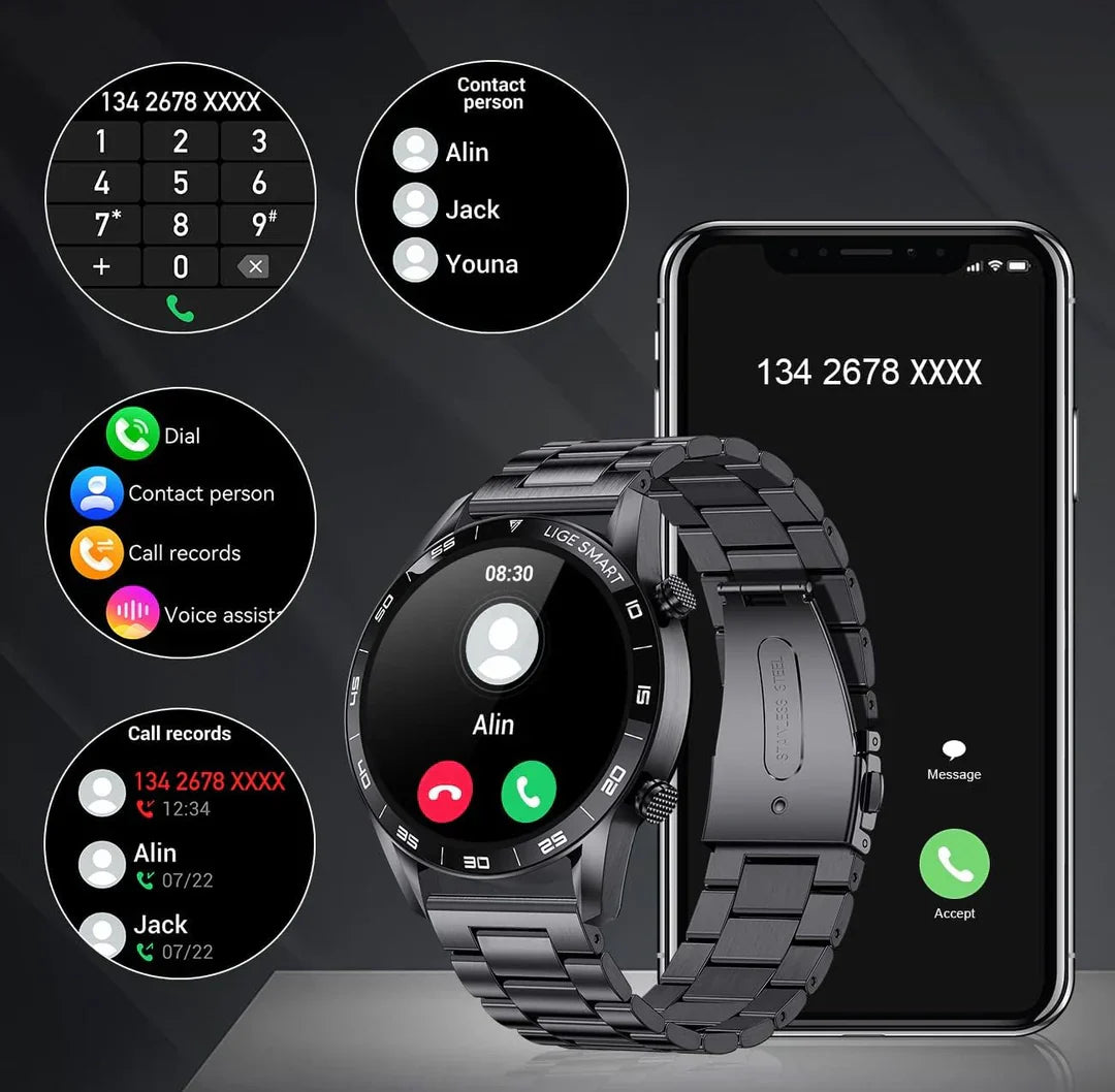Luksusowy Męski Smartwatch – Axel-Czarny 40 mm-Trend Polska
