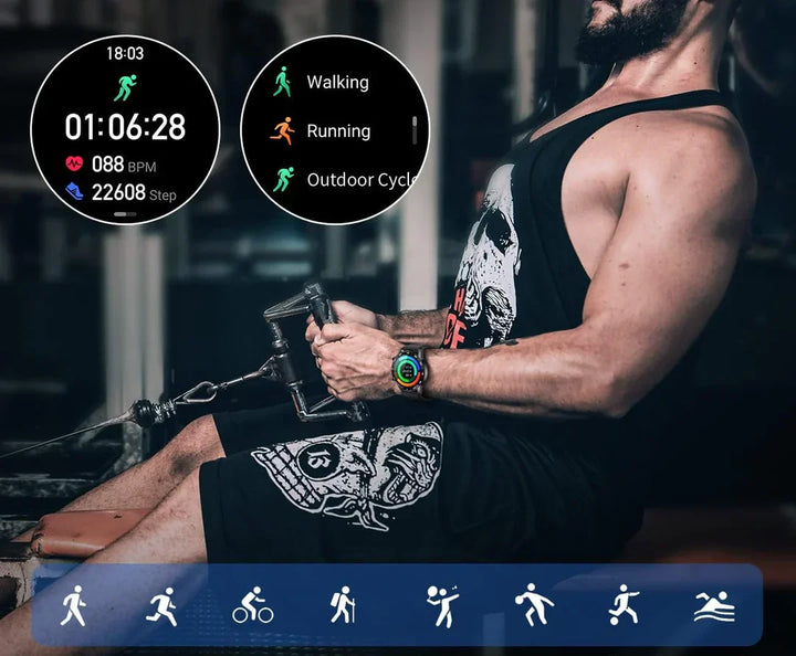 Luksusowy Męski Smartwatch – Axel-Czarny 40 mm-Trend Polska