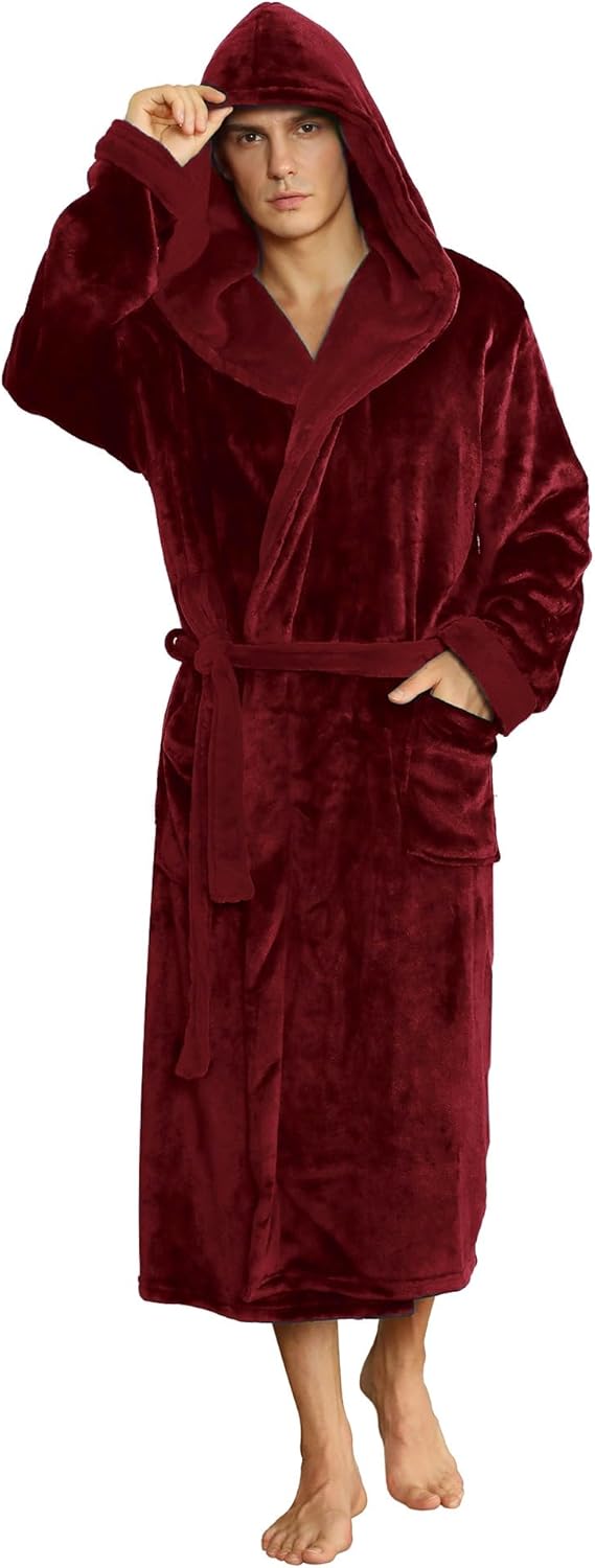 Luksusowy płaszcz kąpielowy dla mężczyzn - Robbie-Bordeaux-S/M-Trend Polska