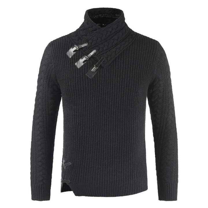 Luksusowy sweter kaszmirowy dla mężczyzn - Oliver-Czarny-S-Trend Polska