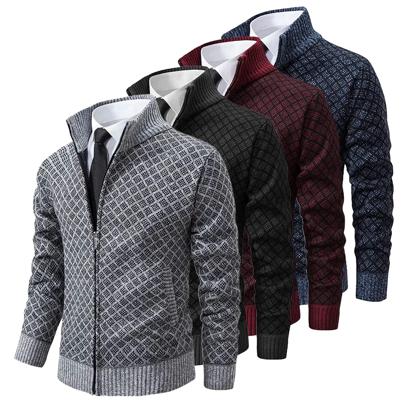 Luksusowy sweter męski - Oliver-Szary-XS-Trend Polska