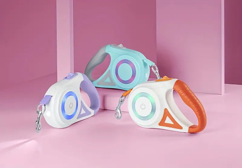 Lumińcząca smycz dla psa z latarką - GlowGuard-Pomarańczowy-Trend Polska