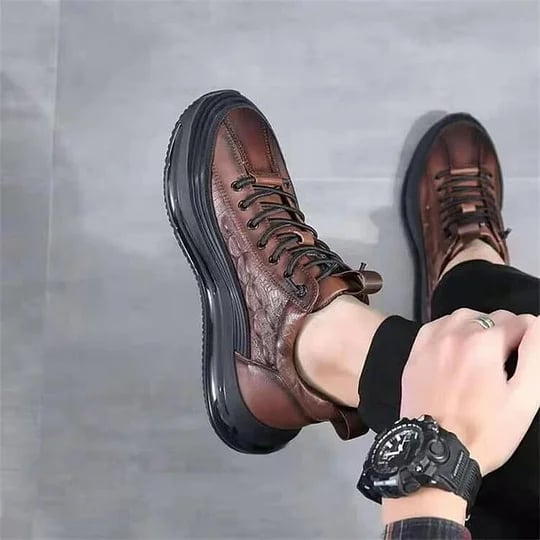 Luxe Air Cushion Męskie Sneakers - Mason-39-Brązowy-Trend Polska