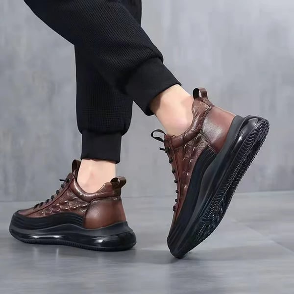 Luxe Air Cushion Męskie Sneakers - Mason-39-Brązowy-Trend Polska