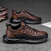 Luxe Air Cushion Męskie Sneakers - Mason-39-Brązowy-Trend Polska