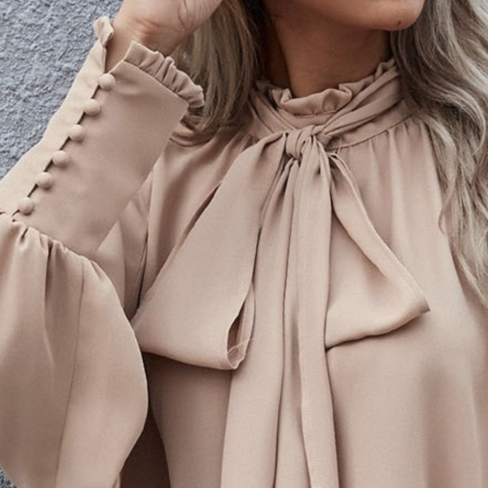 Luźna formalna bluzka damska - Mira-Czerwony-XS-Trend Polska