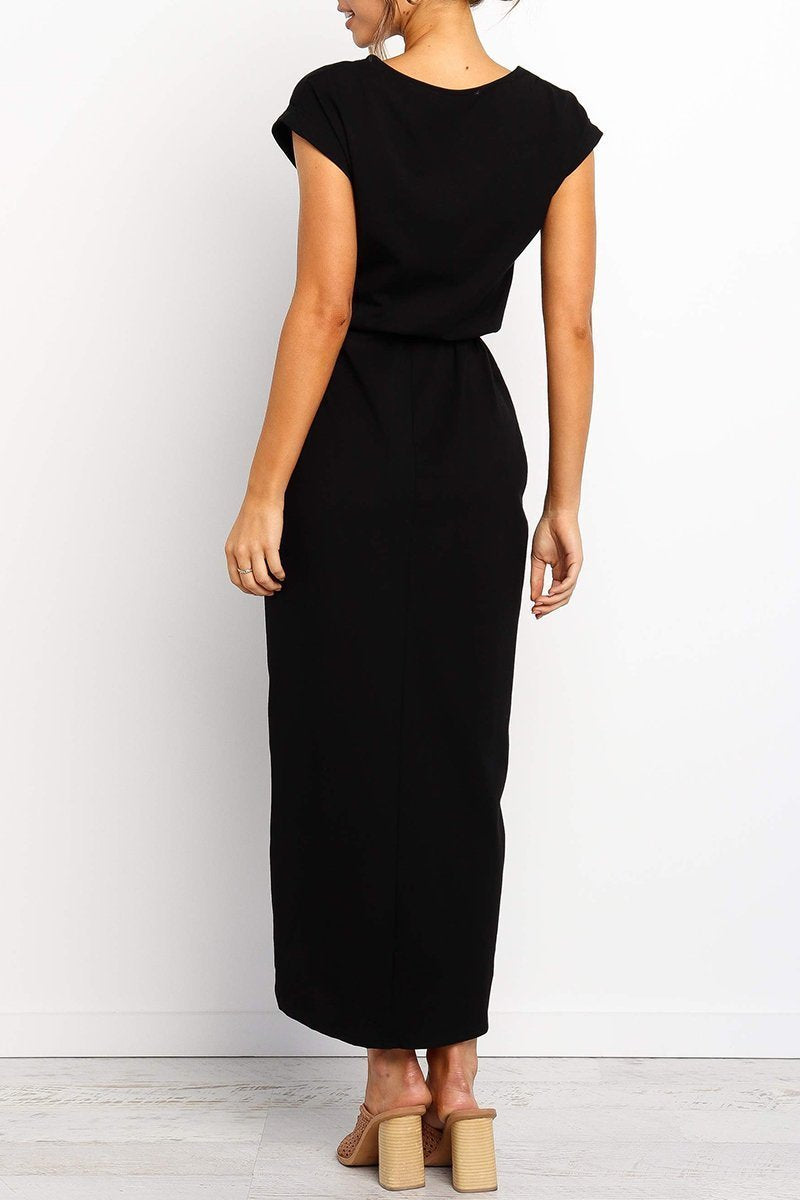 Luźna sukienka midi – Isabella-Zielony-S-Trend Polska