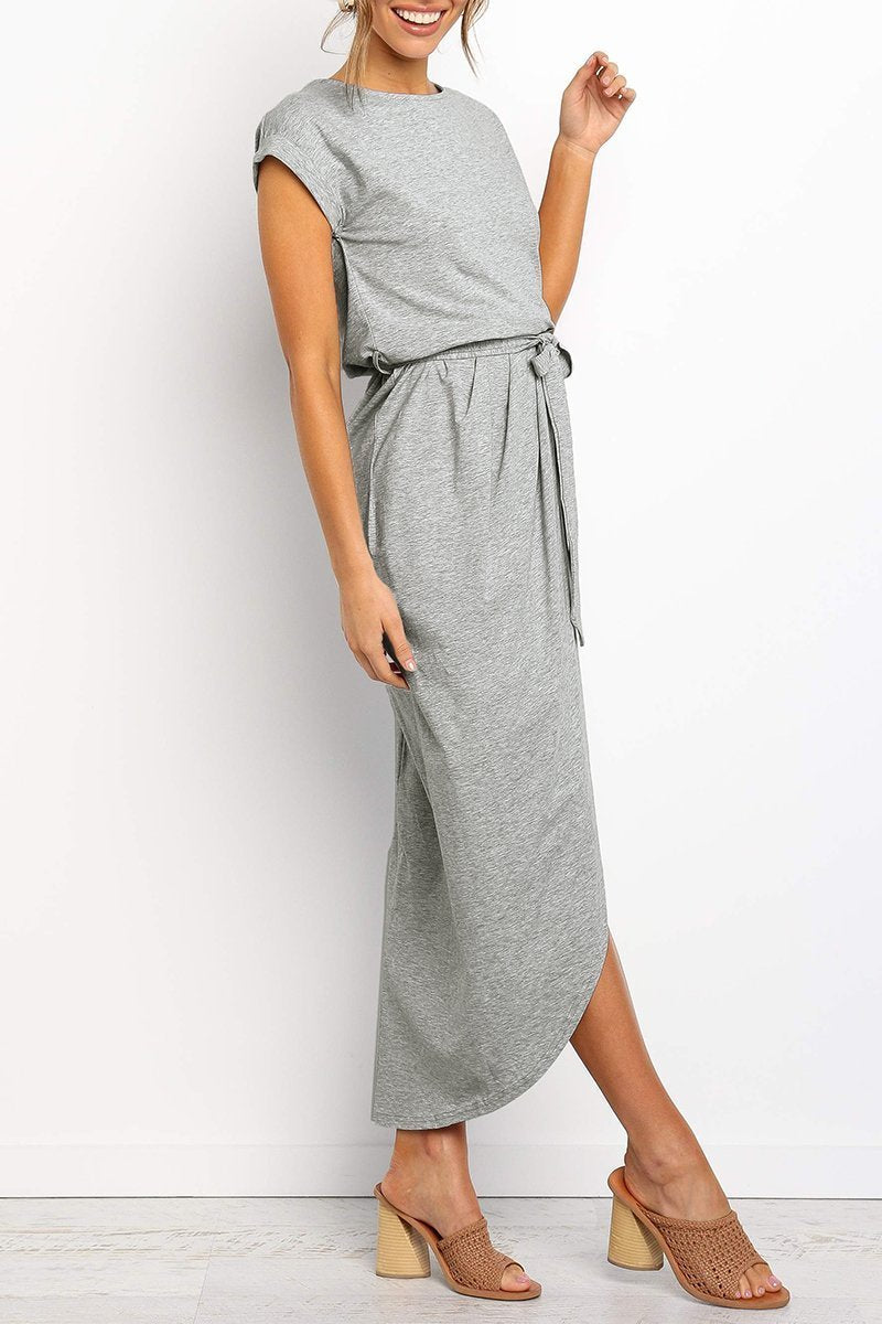Luźna sukienka midi – Isabella-Zielony-S-Trend Polska